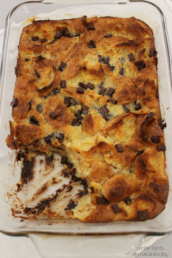 Croissant & Chocolate Bread Pudding
