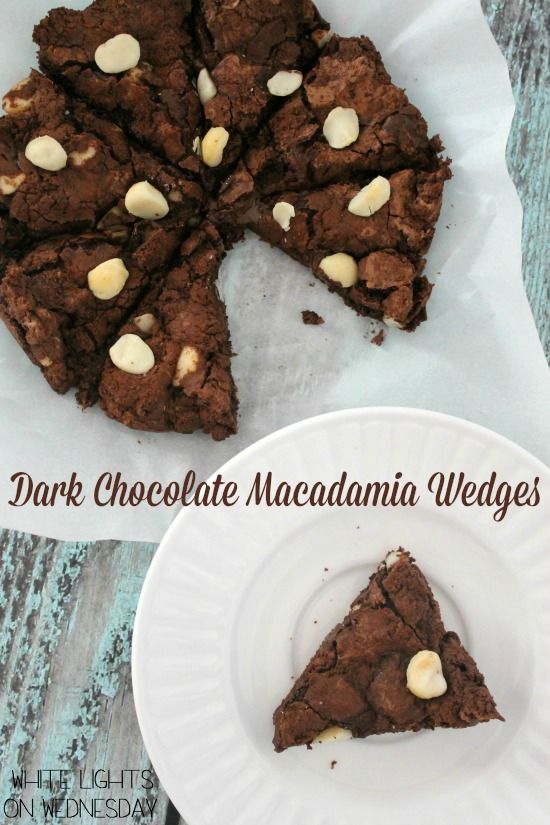 Dark Chocolate Macadamia Wedges