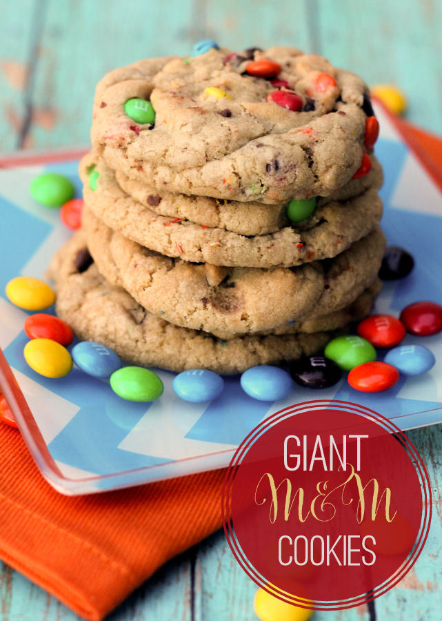 Giant Chewy M&M Cookies from Lil' Luna on chef-in-training.com …These cookies are wonderful!