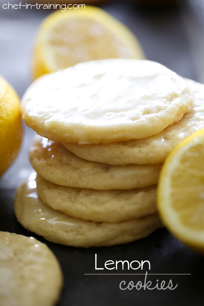 Lemon Cookies from chef-in-training.com …These cookies are soft, chewy and have the perfect hint of lemon in every bite!