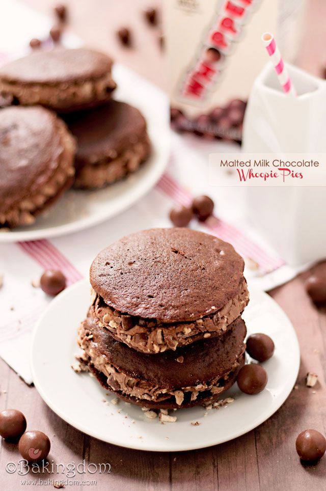Malted Milk Chocolate Whoopie Pies