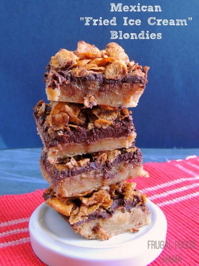 Mexican Fried Ice Cream Blondies