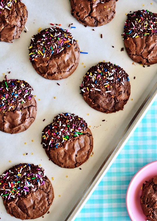 Triple Chocolate Sprinkle Birthday Cookies