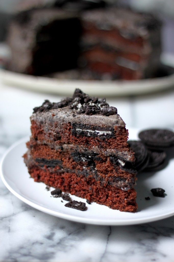 Triple Layer Chocolate Oreo Cake