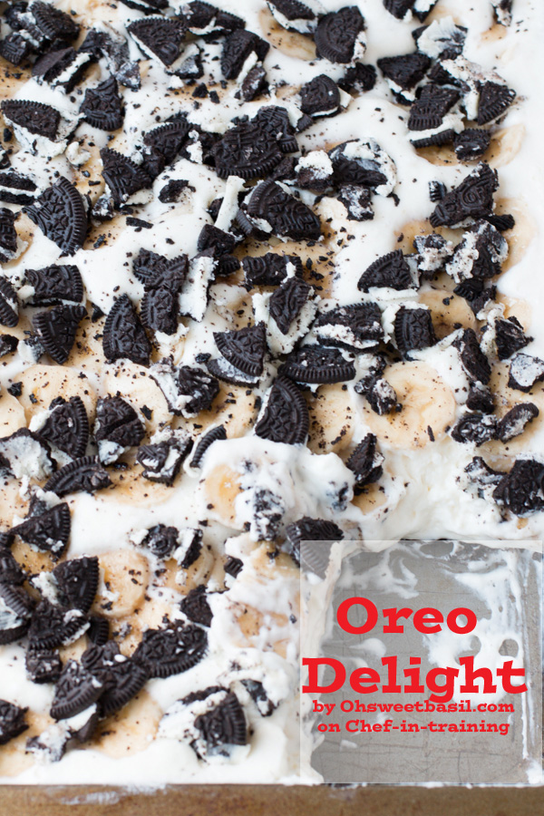 Oreo Cake with Bananas from Oh, Sweet Basil on chef-in-training.com …This cake is so easy and so delicious!
