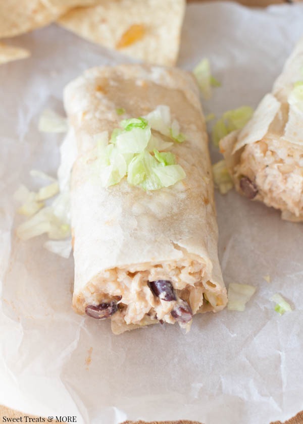 Healthy Creamy Chicken Burritos… This is a recipe that your whole family will love!