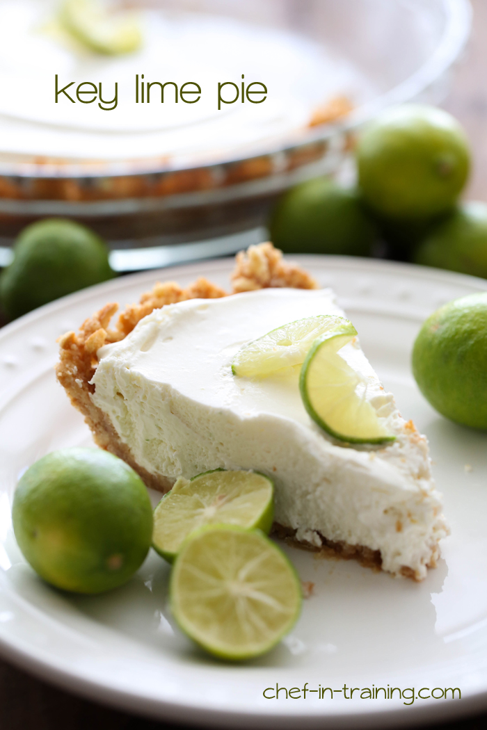 Key Lime Pie from chef-in-training.com …This pie is FABULOUS! It is so quick and easy and the vanilla wafer crust compliments it perfectly!