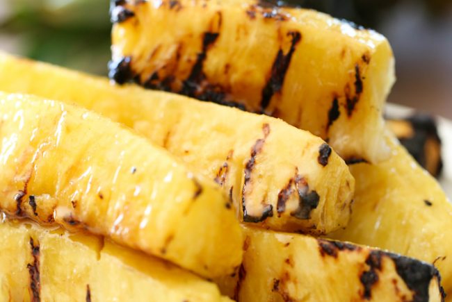Coconut Brown Sugar Glazed Grilled Pineapple