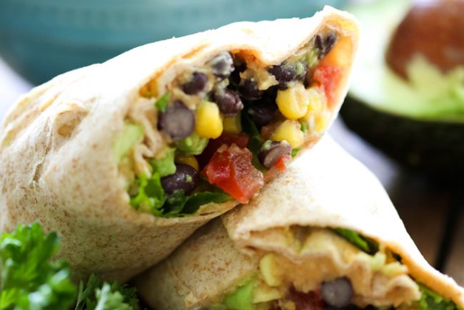 Southwest Hummus Wraps
