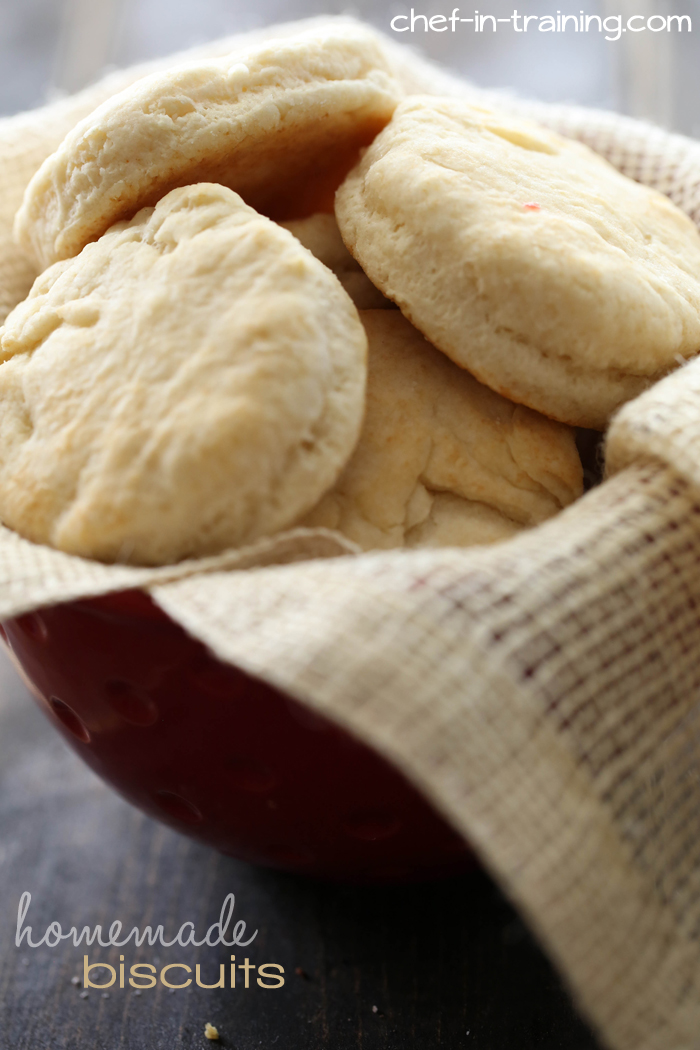 Homemade Biscuits from chef-in-training.com …This recipe is SO easy and so delicious! Definitely a keeper!