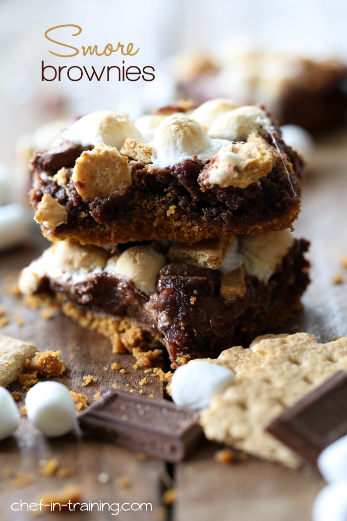 S'more Brownies from chef-in-training.com …These brownies are insanely DELICIOUS! A definite must try recipe!