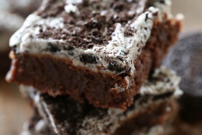 Cookies and Cream Frosted Brownies