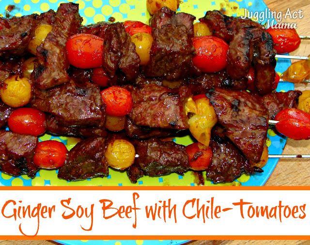 Ginger Soy Beef with Chile-Tomatoes