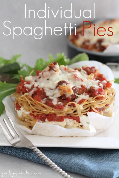 Individual Spaghetti Pies
