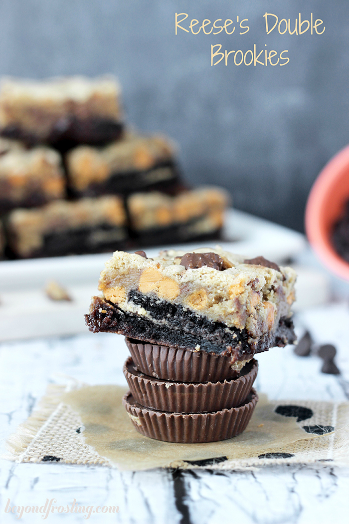 Reese's Double Brookies… this dessert is loaded with amazingness! YUM!