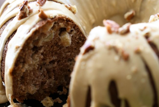 Apple Bundt Cake with Caramel Frosting