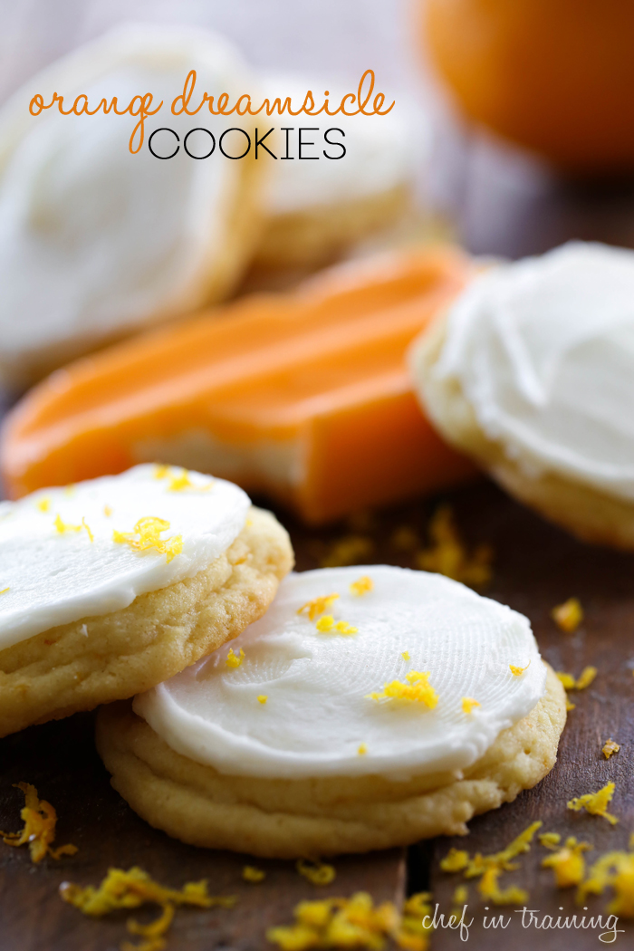 Orange Dreamsicle Cookies from chef-in-training.com ...These cookies are INCREDIBLE! They are so soft and chewy and the flavor is amazing!