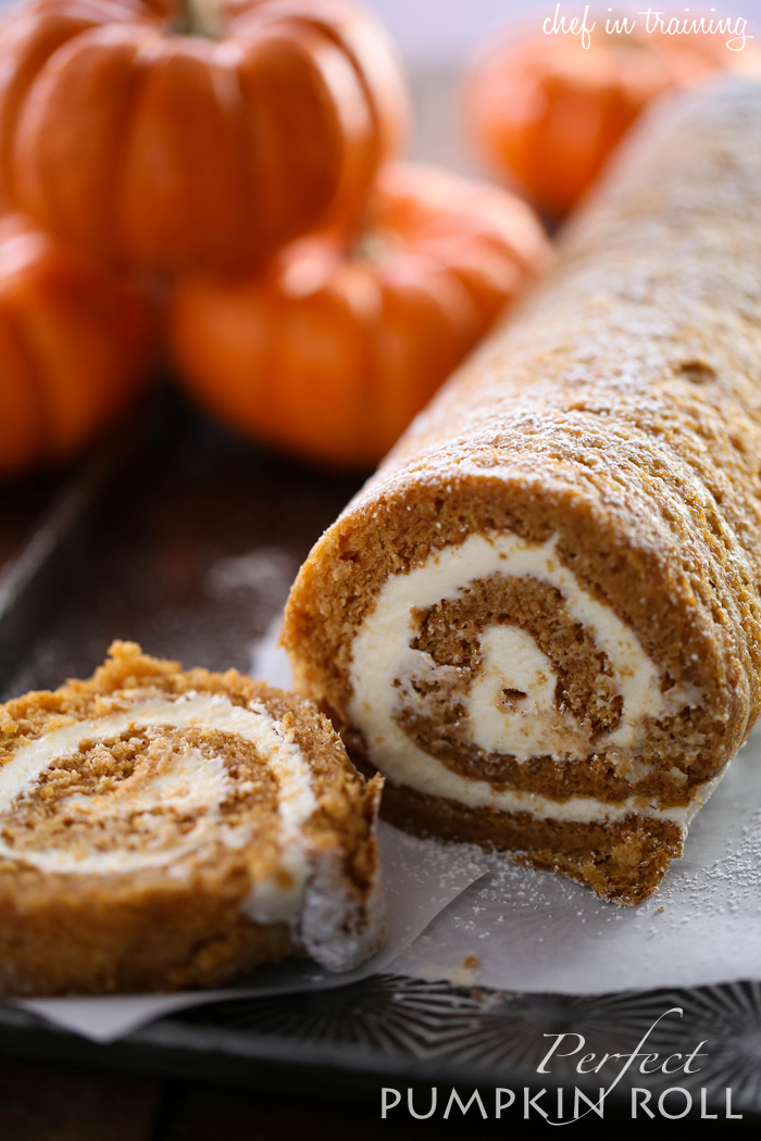 Perfect Pumpkin Roll from chef-in-training.com ...This recipe is so moist, and delicious! Cream Cheese and pumpkin are a perfect combo and this dessert is sure to wow everyone who tastes it!