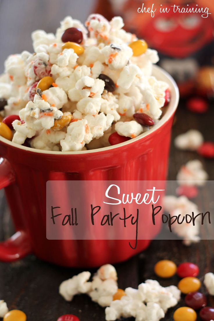 Sweet Fall Party Popcorn
