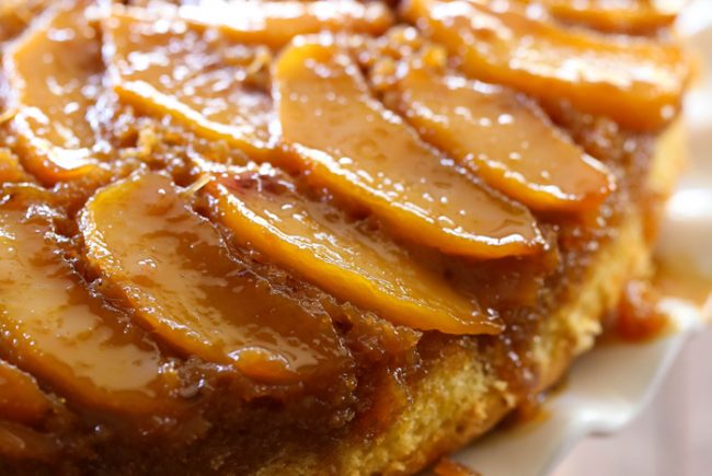 Caramel Peach Upside Down Cake