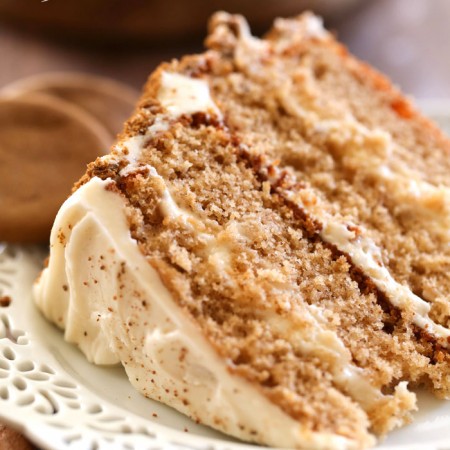 Gingersnap Spice Cake from chef-in-training.com ...this cake is AMAZING! 4 layers of perfection!