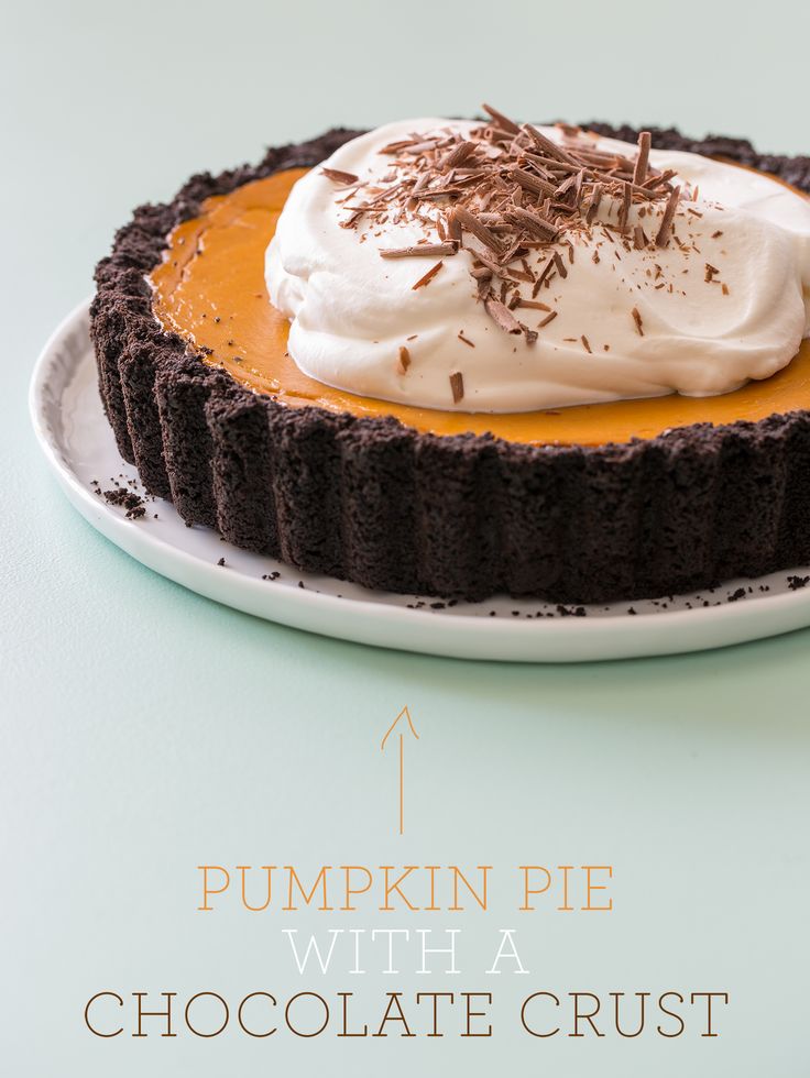 Pumpkin Pie with a Chocolate Crust