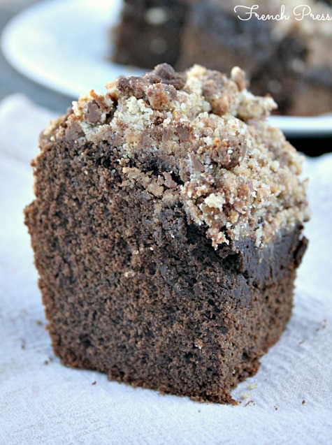 Chocolate Coffee Cake with Reese’s Peanut Butter Cup Crumb Topping
