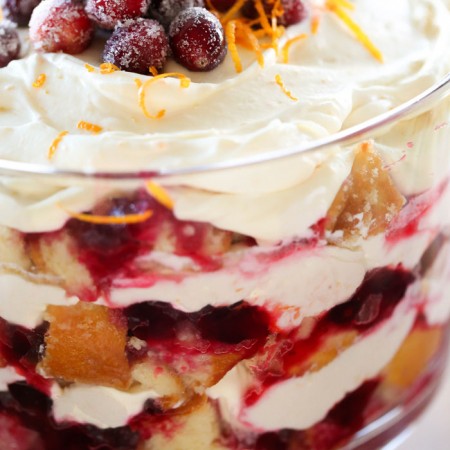 Cranberry Orange Cream Trifle from chef-in-training... okay. This recipe is truly OUTSTANDING! People will be begging you for it! Trust me, it is THAT GOOD!