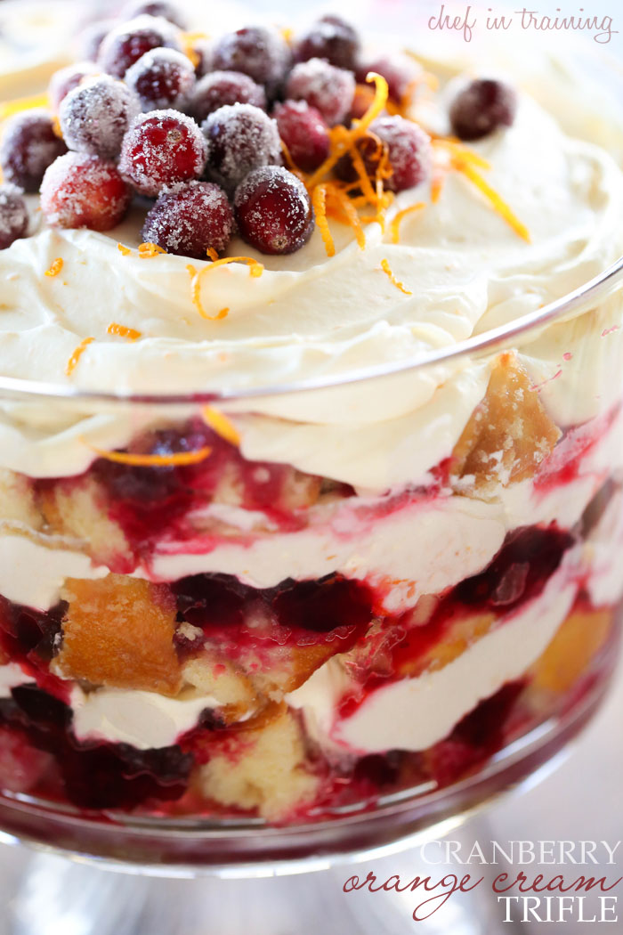 Cranberry Orange Cream Trifle from chef-in-training... okay. This recipe is truly OUTSTANDING! People will be begging you for it! Trust me, it is THAT GOOD!