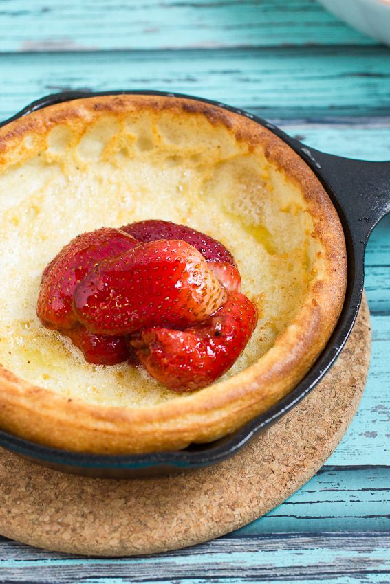 Dutch Baby with Roasted Strawberries