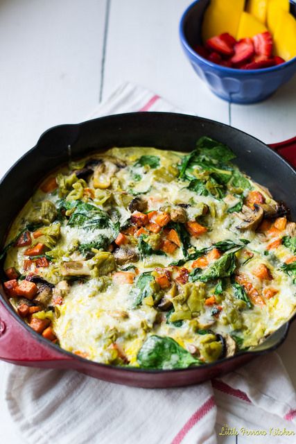 Loaded Veggie Fritatta with Sweet Potato and Hatch Chiles