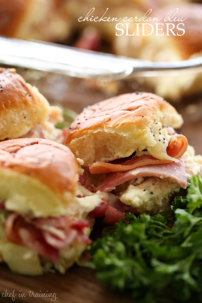 Chicken Cordon Bleu Sliders... These are quick, easy and a crowd favorite! The flavor is perfection!