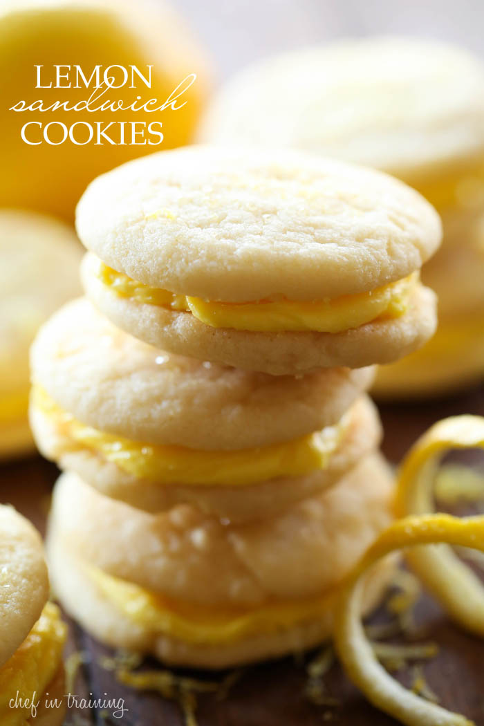Lemon Sandwich Cookies... soft chewy cookies filled with a delicious lemon buttercream! The perfect amount of lemon for a refreshing bite each and every time!