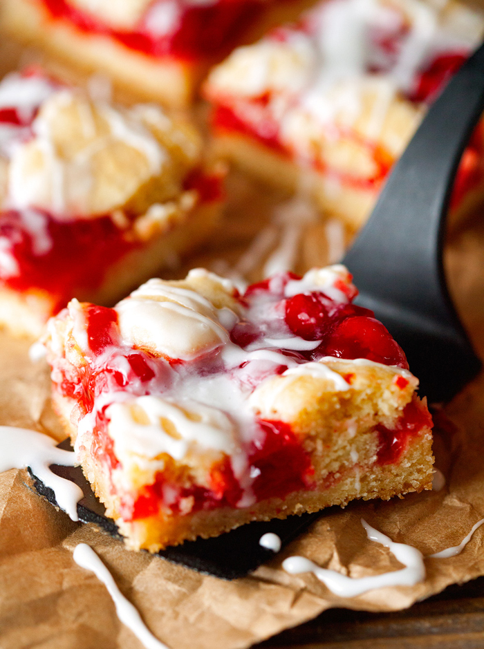 Cherry Dream Bars... These are absolutely AMAZING! Plus, it only requires about 10 minutes of prep time with ingredients you probably already have on hand!