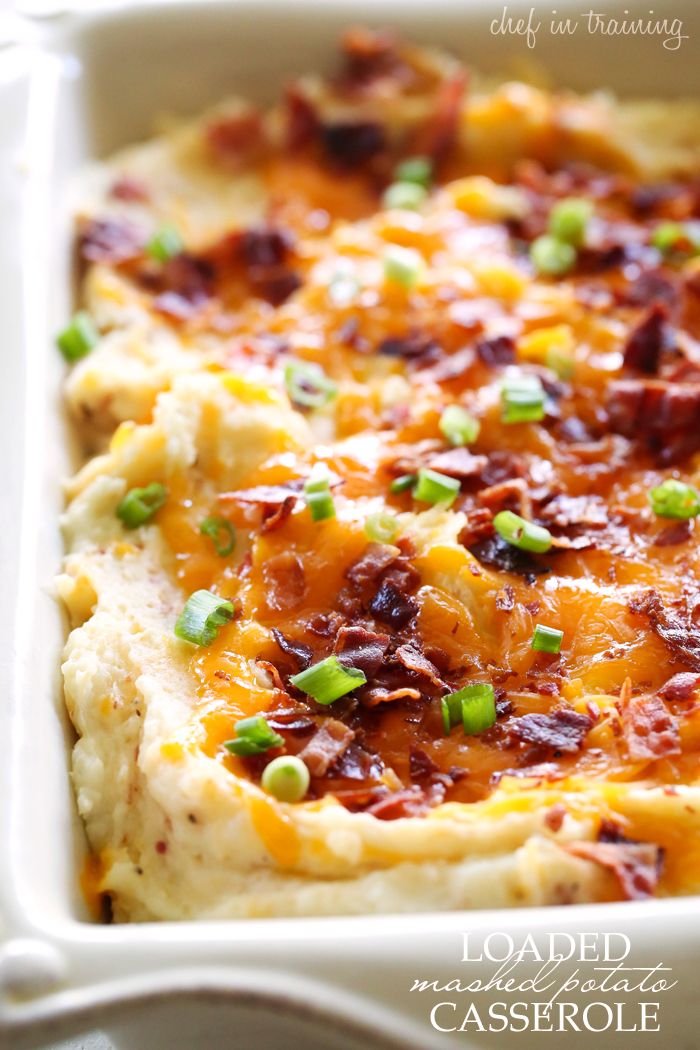 Loaded Mashed Potato Casserole... This recipe takes mashed potatoes to a whole new delicious level! These potatoes will be the star of the dinner table! They are my new favorite potato recipe!