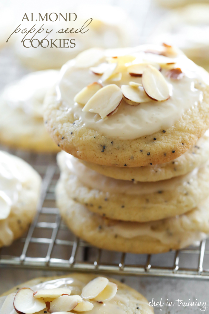 Almond Poppy Seed Cookies... These are light and chewy and have an incredible flavor!
