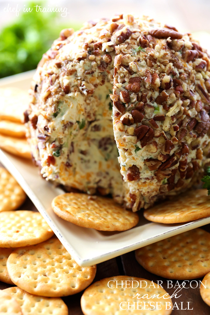 Cheddar Bacon Ranch Cheese Ball | Chef in Training