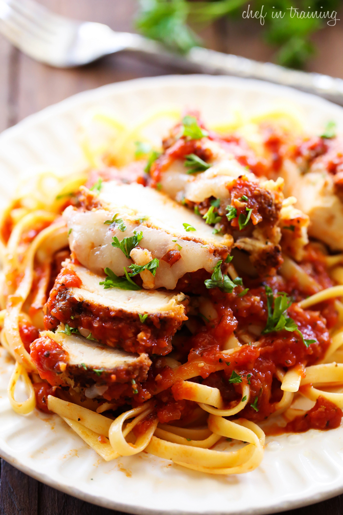 Chicken Parmesan... This recipe is simple and packed with yummy flavor! It is sure to be a hit with the entire family!