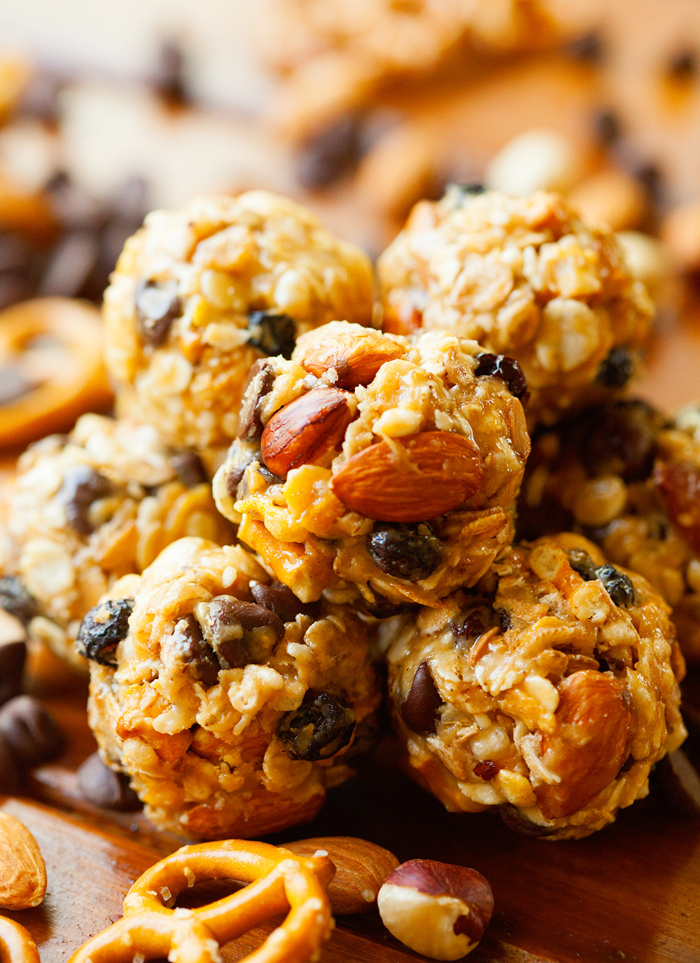 Trail Mix Energy Bites... These are SO easy to make and are a healthy and delicious snack to have on hand! 