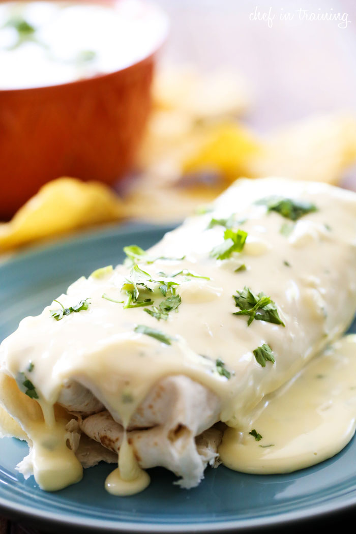 Blanco Sauce... this sauce is creamy, cheesy, perfection!  It is my favorite sauce to top my Mexican food with or to dip my chips in!