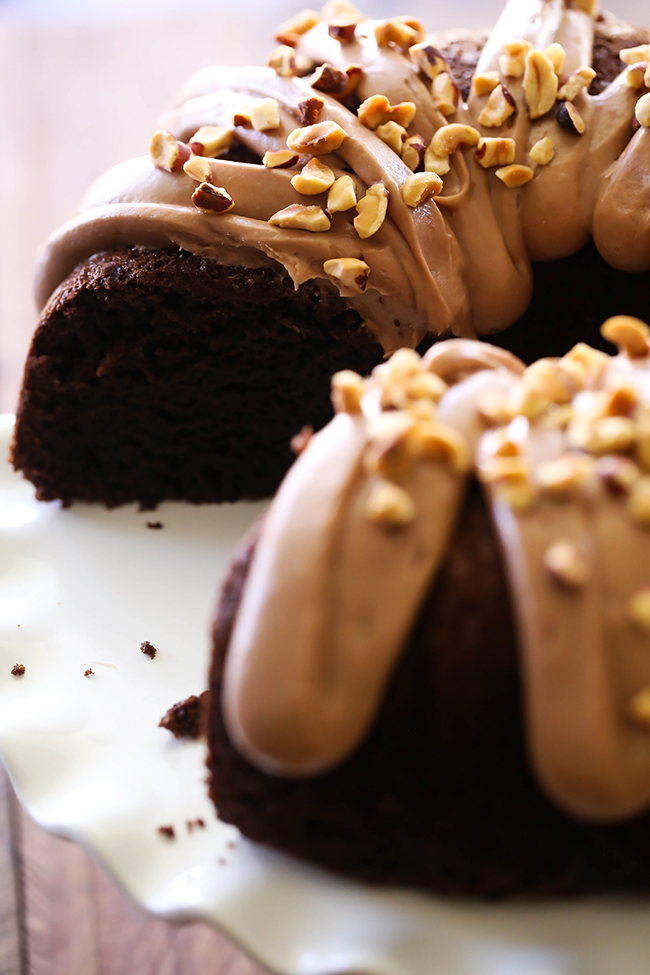 Nutella Bundt Cake... This Cake is beyond moist and delicious! It is a chocolate-lovers dream!