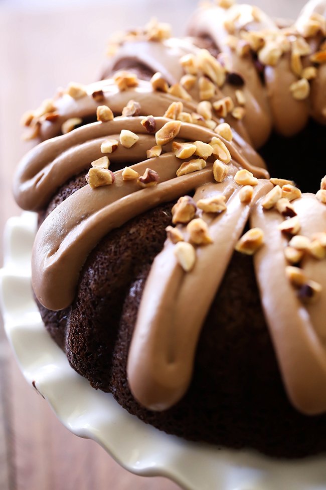 Nutella Bundt Cake... This Cake is beyond moist and delicious! It is a chocolate-lovers dream!
