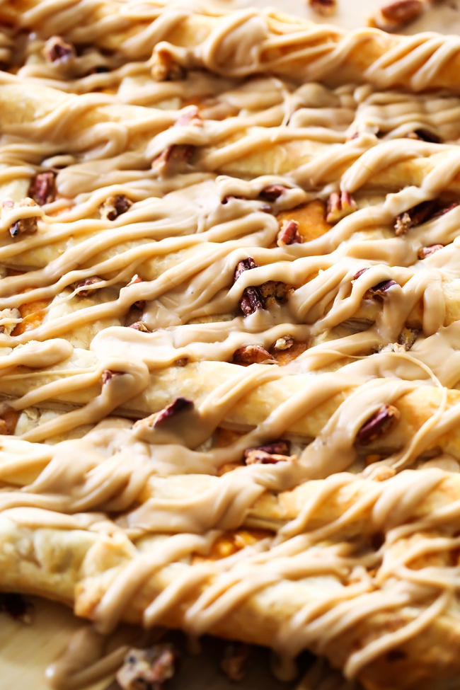 Caramel Pumpkin Puff Pastry... This dessert is unbelievable! It comes together so quickly and melts in your mouth! The caramel-pumpkin combo is perfect for the holiday season!