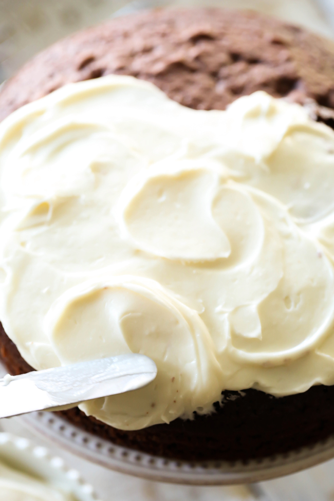 This cream cheese frosting is perfection! Smooth, fluffy and absolutely delicious!