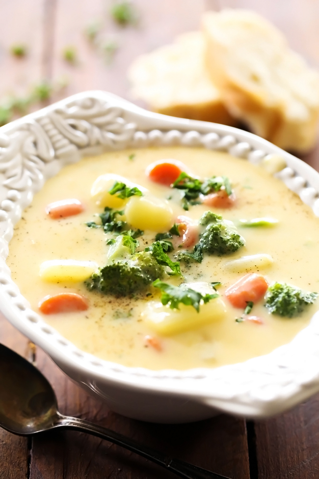 Cheesy Vegetable Soup... This is one flavor packed soup that is hearty and delicious!