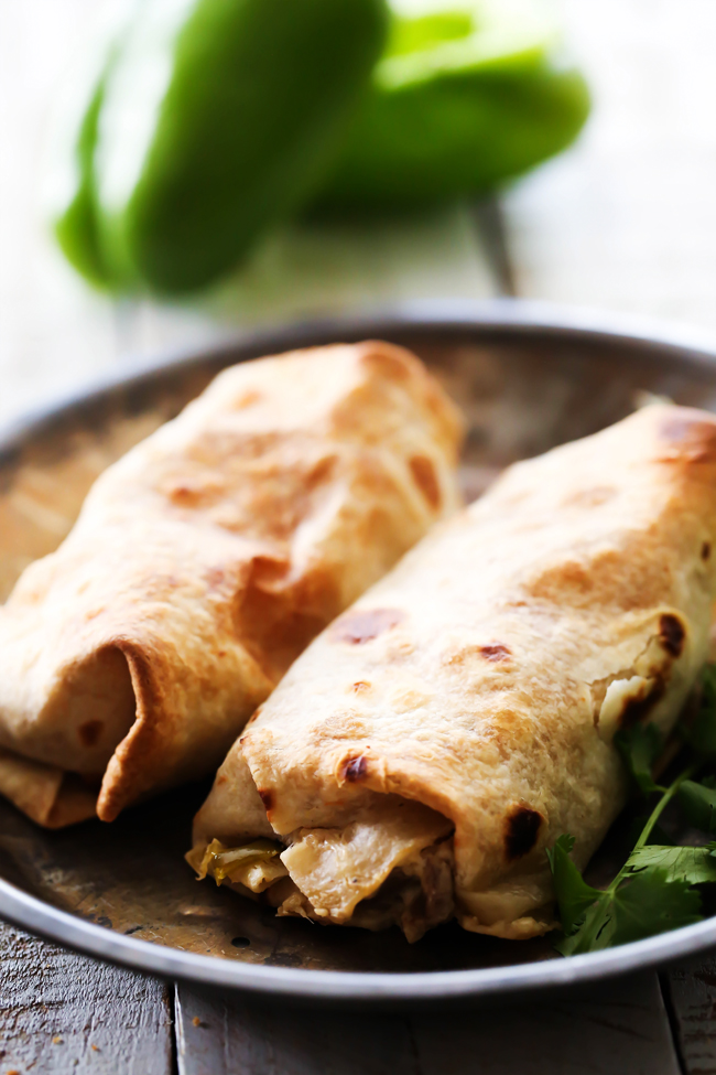 Philly Cheese Steak Chimichangas... This takes a classic favorite and gives it a new look. All your favorite cheese steak ingredients stuffed inside a delicious chimichanga. The flavor is amazing and it couldn't be easier to make! This will quickly become a new favorite!