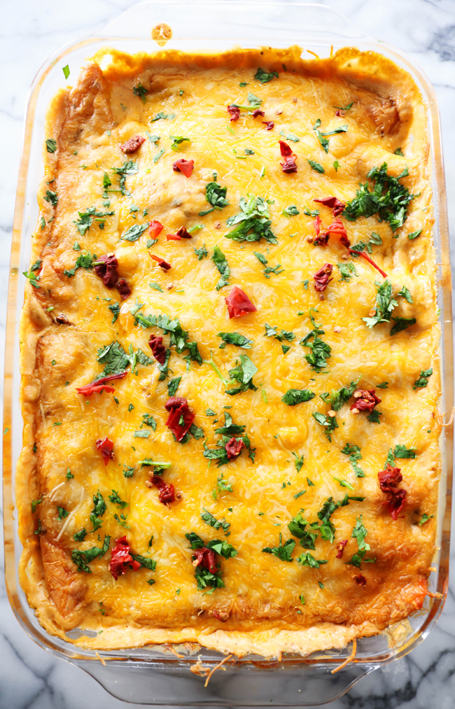 These Creamy Chipotle Ranch Enchiladas are out of this world! They have a kick of heat and a splash of cool ranch. These will become an instant family favorite!