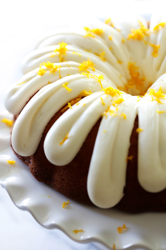 This Orange Creamsicle Bundt Cake is so moist and has such a refreshing flavor. It is loaded with a zesty orange taste and topped with an incredible cream cheese frosting.