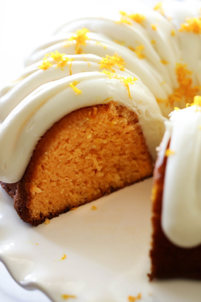 This Orange Creamsicle Bundt Cake is so moist and has such a refreshing flavor. It is loaded with a zesty orange taste and topped with an incredible cream cheese frosting.