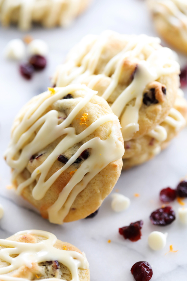 These Cranberry Orange Cookies are perfection! The flavor combo is heavenly. These cookies are loaded with craisins, white chocolate and the perfect hint of orange flavor! These are a must make!